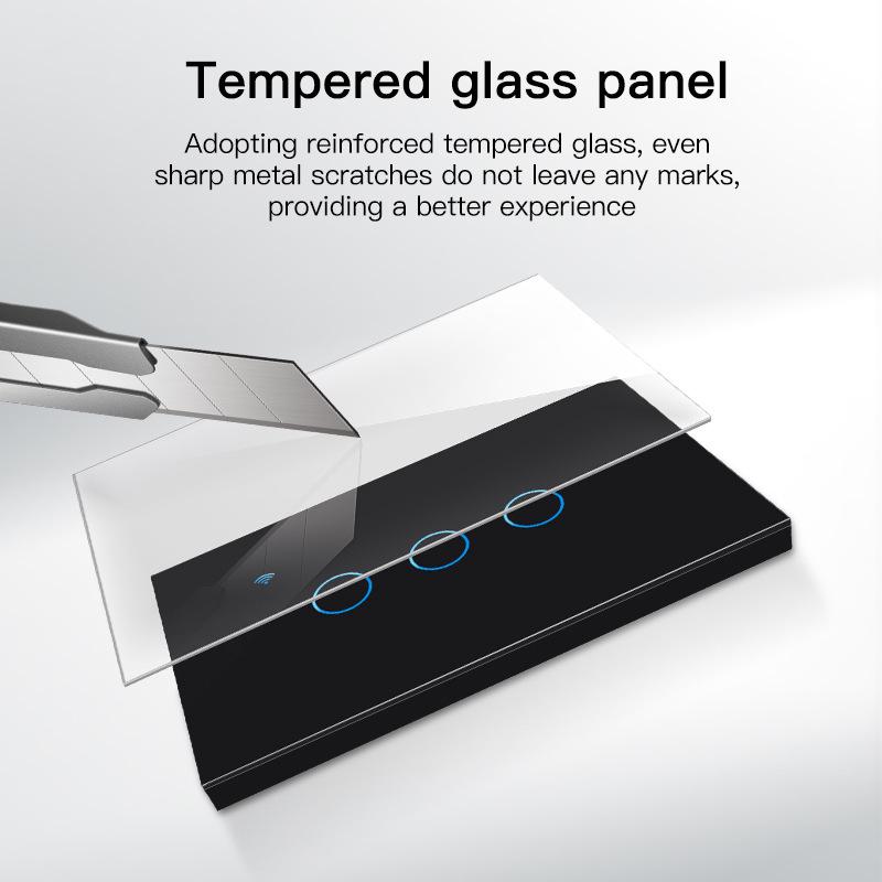 Graffiti Smart Voice-Controlled WiFi Touch Switch Panel, Alexa-Compatible, US Specifications