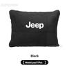 Suede Car Headrest Neck Pillow Seat Waist Cushion Jeep Grand Cherokee Wrangler JK Gladiator Patriot Commander Renegade CompassN
