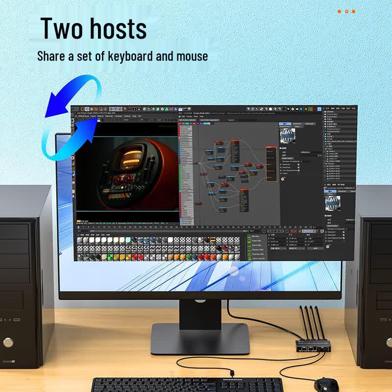 BIAZE HDMI 2.1 KVM Switch 2-In-1-Out 8K@60Hz 4K@120Hz with USB 3.0