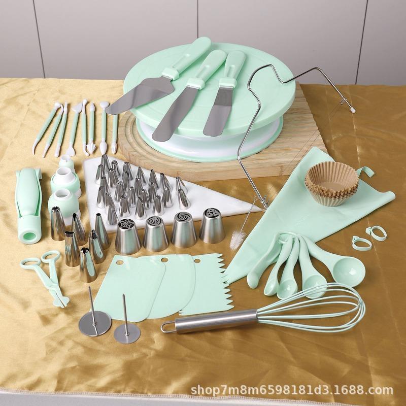 Cake turntable set Nordic 207-piece baking tool set piping nozzle spatula cake handmade turntable