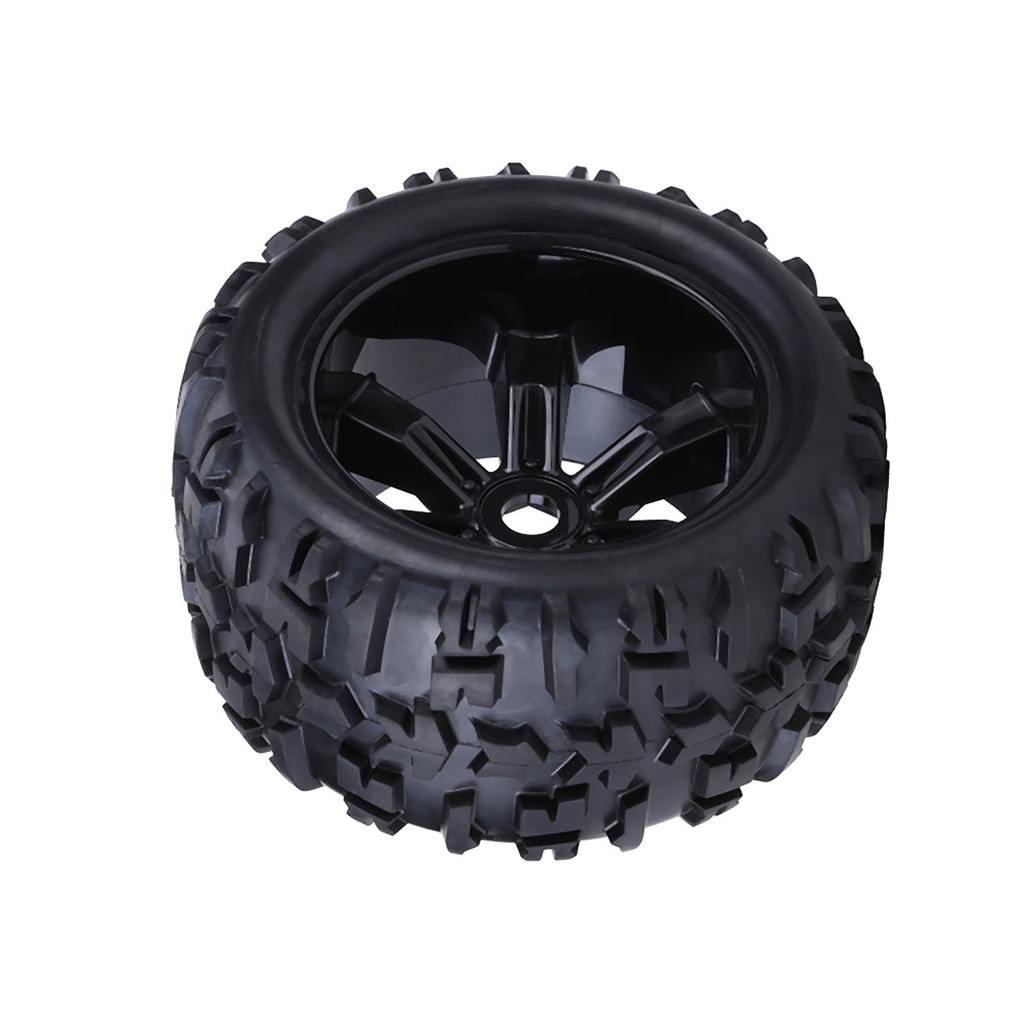 4pcs/set Rubber Tyre Tires & Plastic Hubs Wheel Rims Accessories for 1/8 RC Truck Car