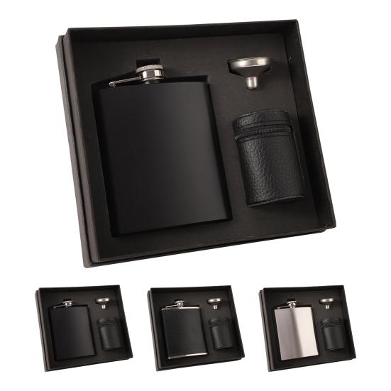 1 Set Hip Flask Shock-proof Good Sealing Capacity Portable 7oz Whiskey Liquor Pocket Flask for Man