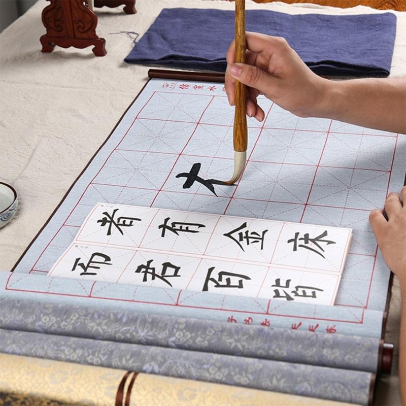 Calligraphy Practice Cloths Water Based Writing Nonwoven Fabric Multicolor Smooth Writing Design for Different Fonts