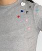 RONRON Mini Button Slim Fit T Shirt Gray