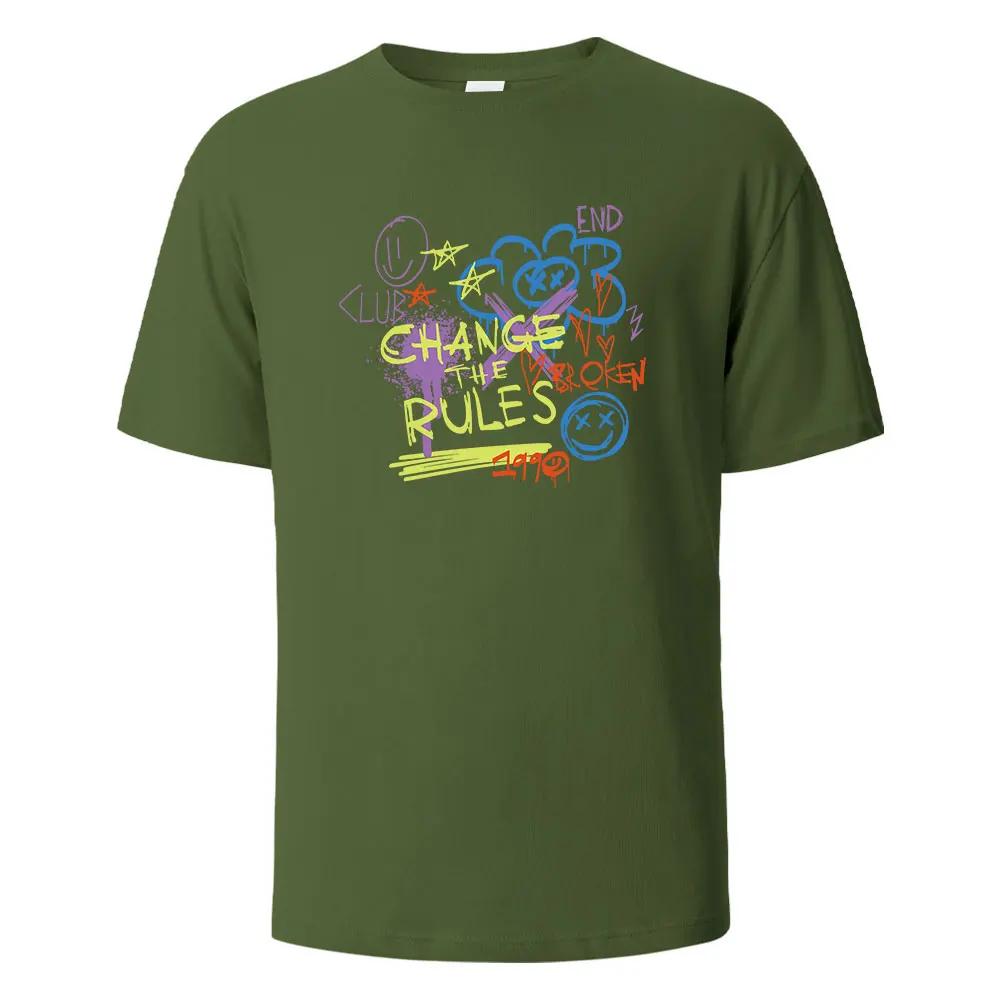 

Printing Men‘s T-shirt Casual Breathable Tshirts 100% Cotton Funny Loose Tops Street Oversized T-Shirts For Men Women O-neck 4XL