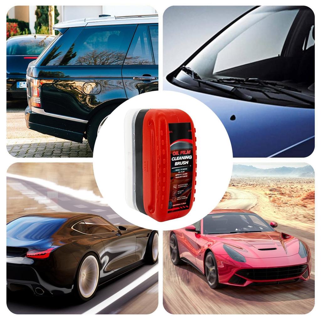 120ml Car Windshield , Waterproof Glass Film Cleaning Brush, Automotive Glass Cleaning Board,