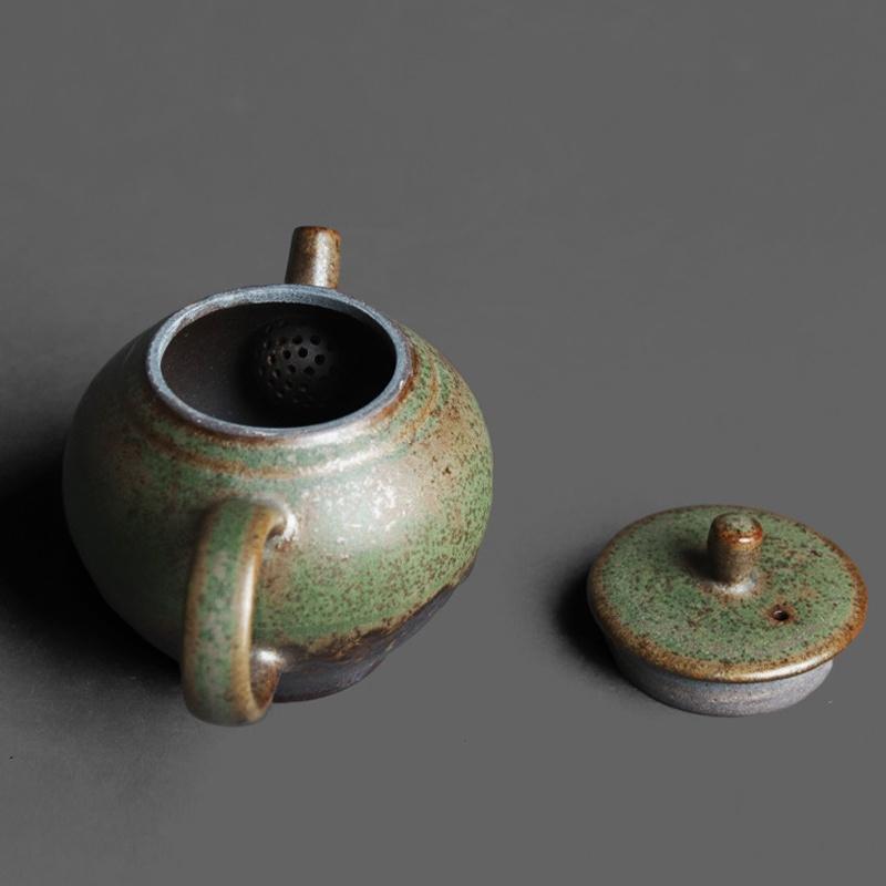 200ml Japanese Ceramic Teapot Vintage Kiln Change Coarse Pottery Kung Fu Tea Set