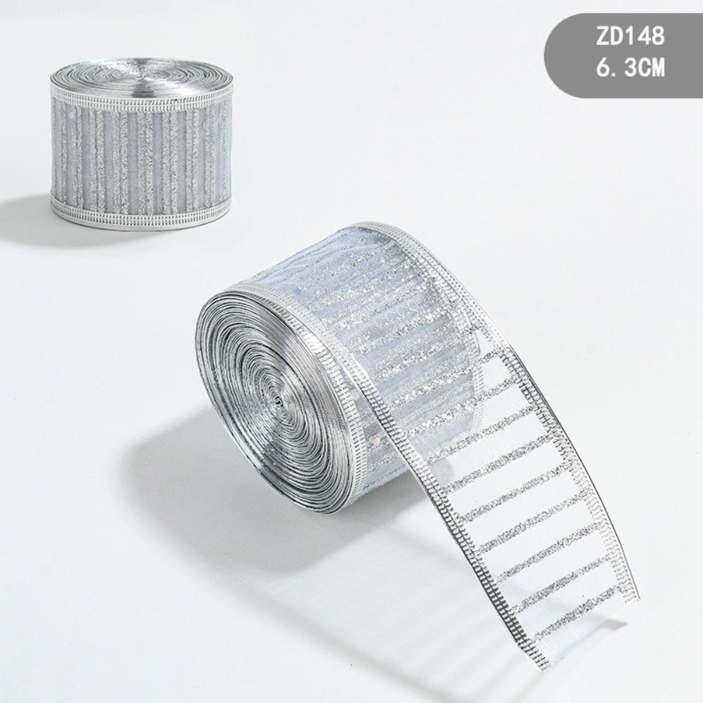 

Різдвяний подарунок Різдвяна стрічка DIY Джутова стрічка Нова тканинна стрічка-спіраль срібний