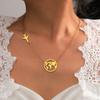 Stainless Steel Necklaces Airplane Globe Map Traveler Pendants Fashion Choker Chains Charms Male Necklace For Women Zircon Gift