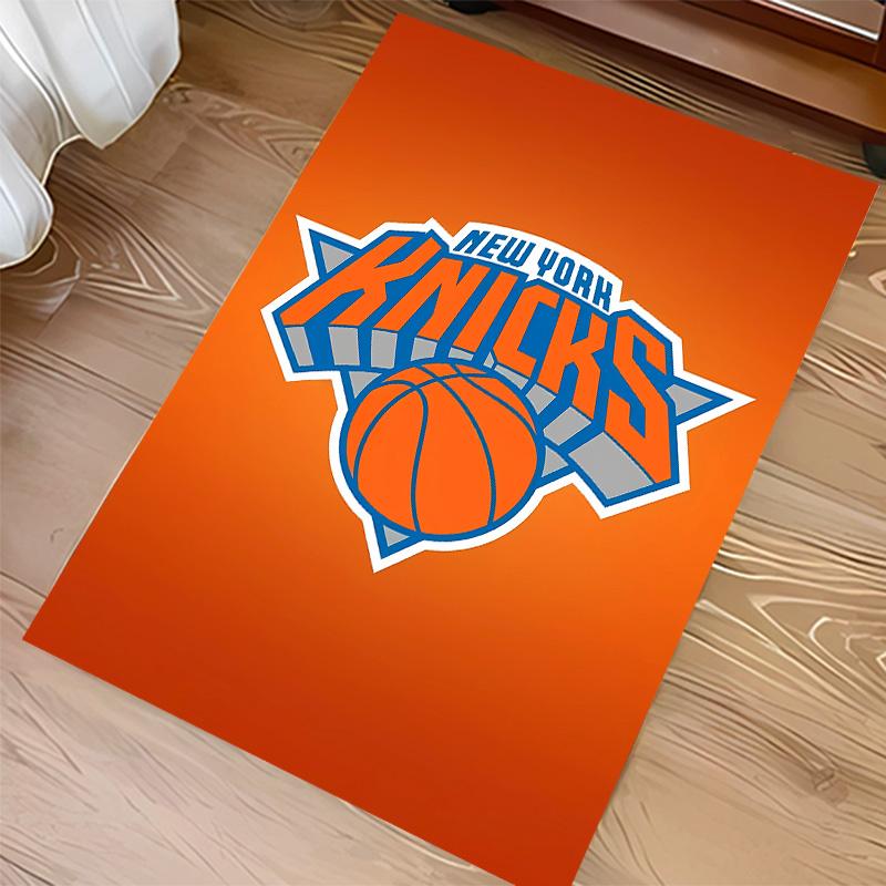 Kober s potiskem loga Knicks - Měkký, omyvatelný, protiskluzový vnitřní kobereček pod kancelářské židle, do obývacího pokoje, domácí kanceláře, dekorativní kobereček