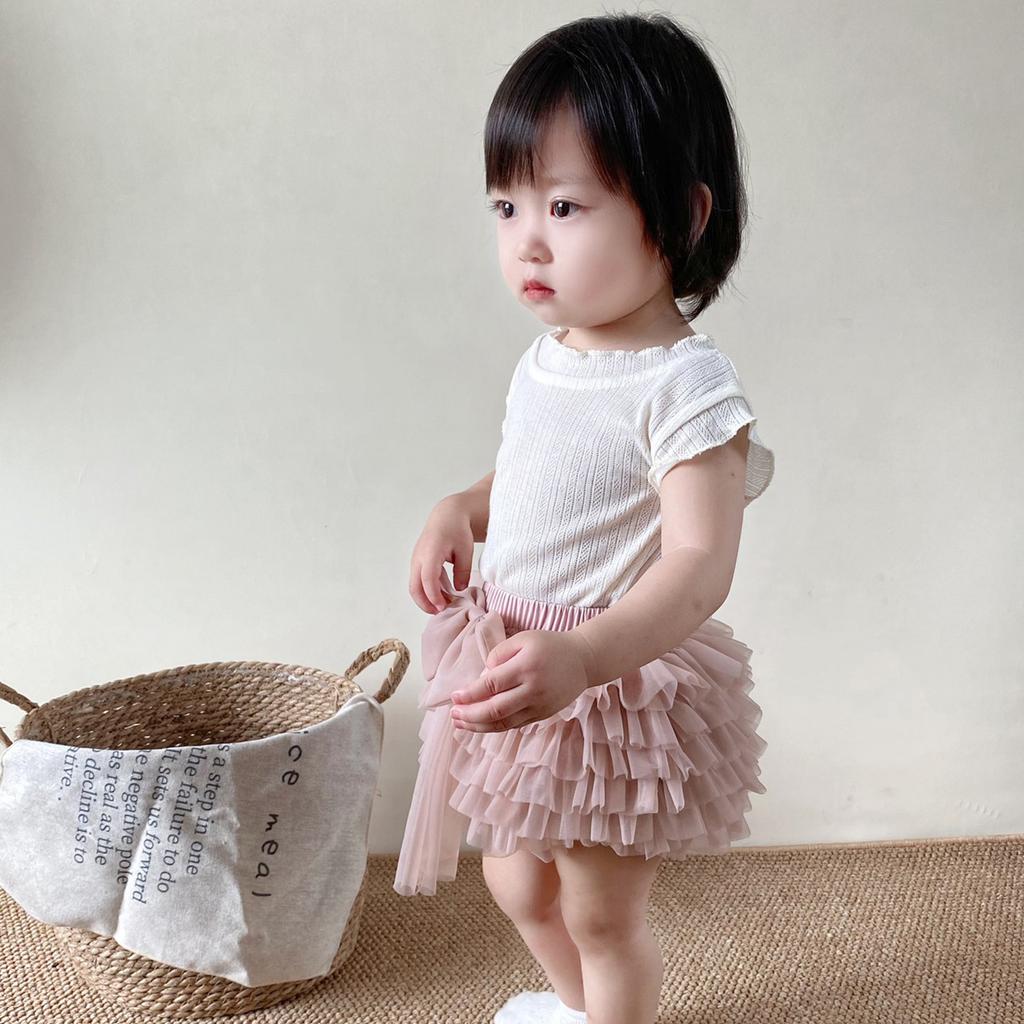 Bag Fart Skirt Princess Summer Thin Skirt Pants Mesh Baby Skirt Pants Skirt