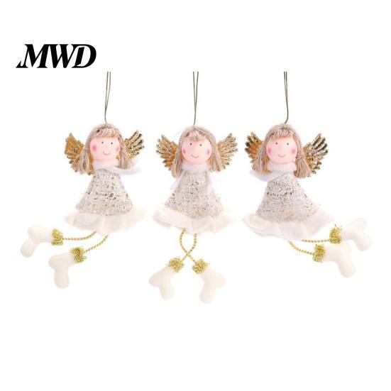 Lightweight Xmas Tree Decorations Christmas Angel Hanging Ornaments, Cute Plush Doll Pendant, Decorative Durable Fabric Keepsakes Ornaments
