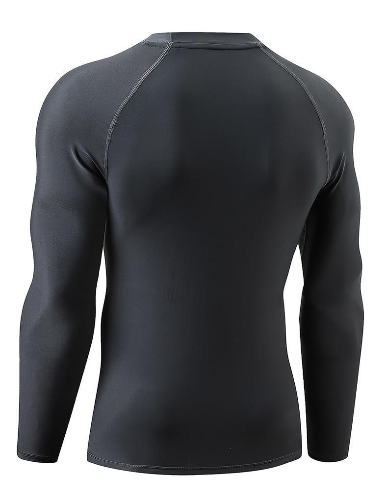 [LAFROI] Men's Long Sleeve UPF 50+ Shirt Compression BJJ Swim