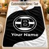 Flannel BlanketBorussia Mönchengladbach Custom Name Text Personalized Soft Warm Throw Blanket Home Decor Gift