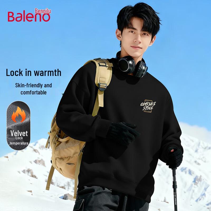 Baleno Men's Fleece Lined JPB Graphic Round Neck Sweatshirt