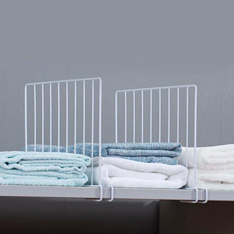 Shelves Separators Iron Clothes Shelf Organization Divider Metal Separator Moveable Clamp For Bedroom Clothing Bags Display For
