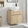 Wall Mounted Washbasin Vanity in Sonoma Oak