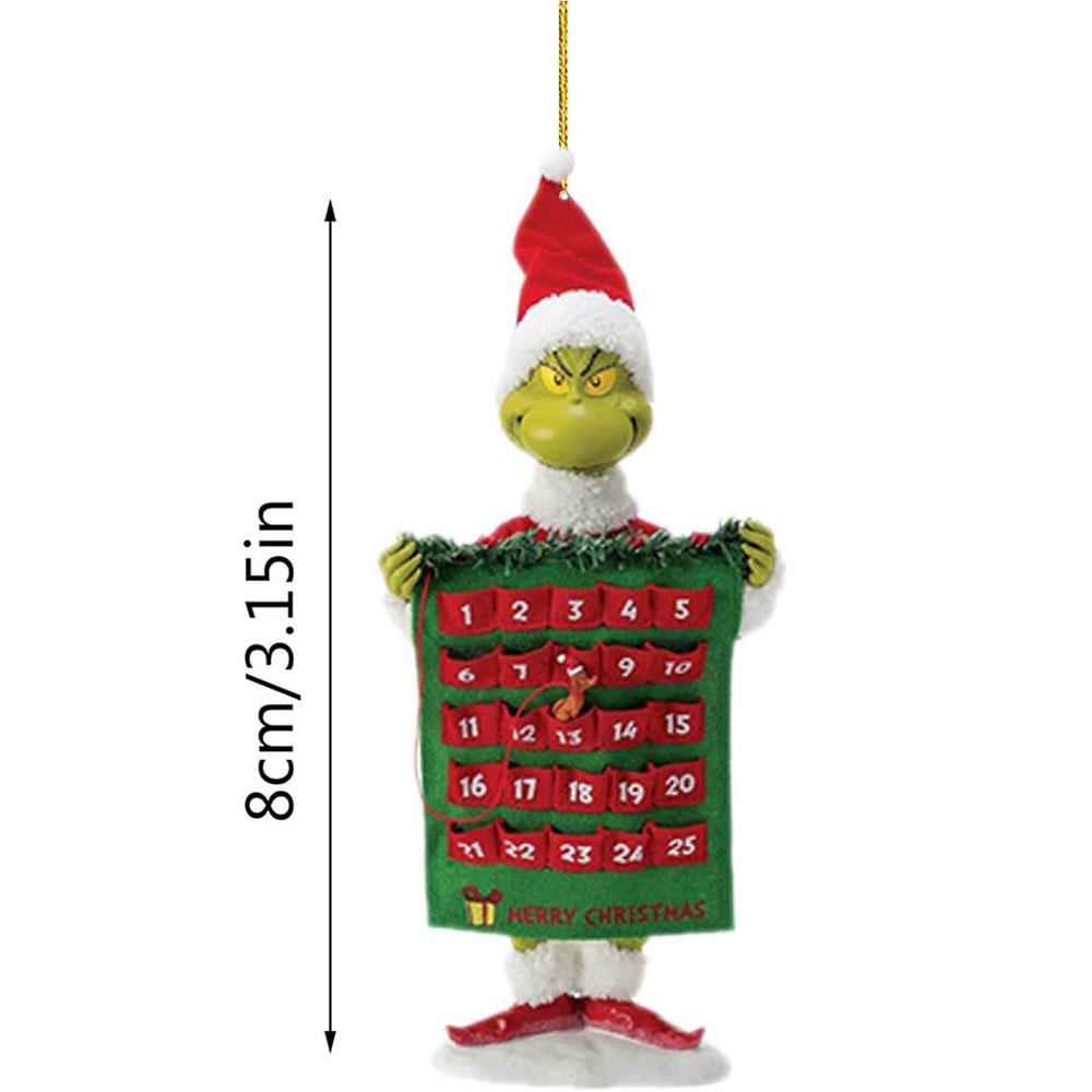 6 stk Grinchen Juletrepynt Hengende Akryl 2D Ornament Anheng Fest