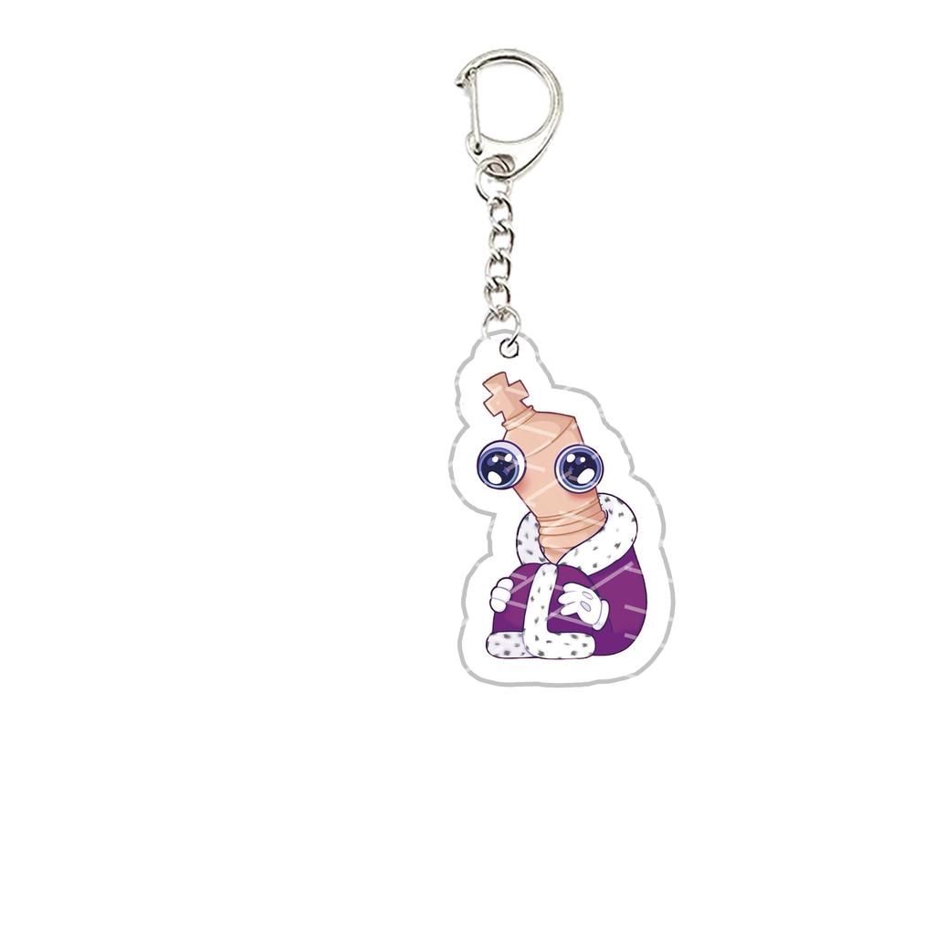 Acryl De Verbazingwekkende Digitale Circus Sleutelhanger Pomni Jax Ragatha Gangle Kinger Sleutelhanger Sleutelketting voor Accessoires Tas Fans Cadeau
