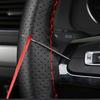 Braid On Steering Wheel Soft Auto Car Steering Wheel Cover With Needles And Thread Artificial Leather Car Styling Texture Covers