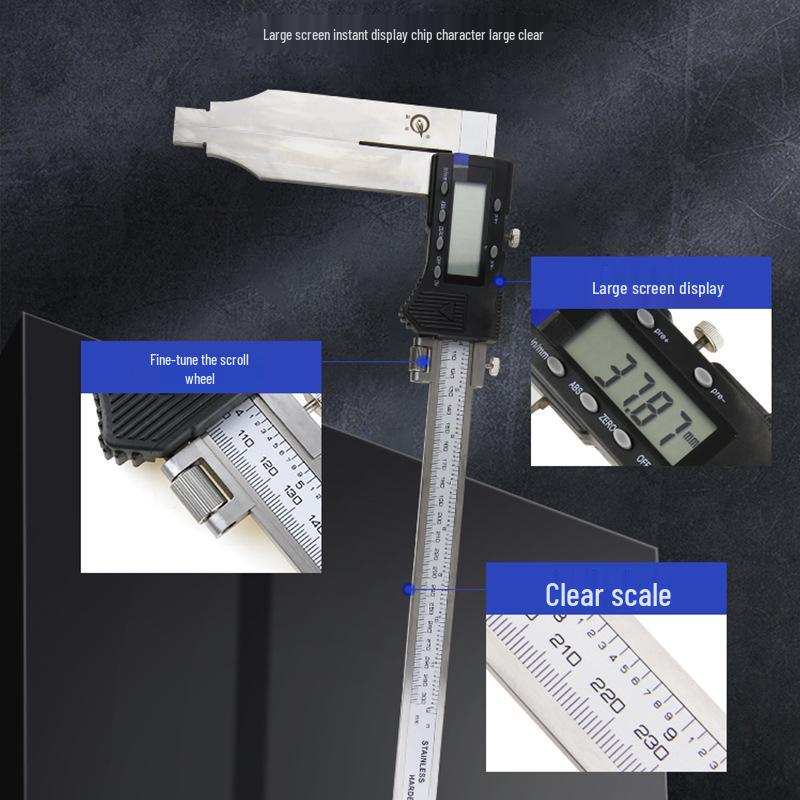 Sanlu High Precision Long Jaw Digital Caliper 0-500/600/1000mm