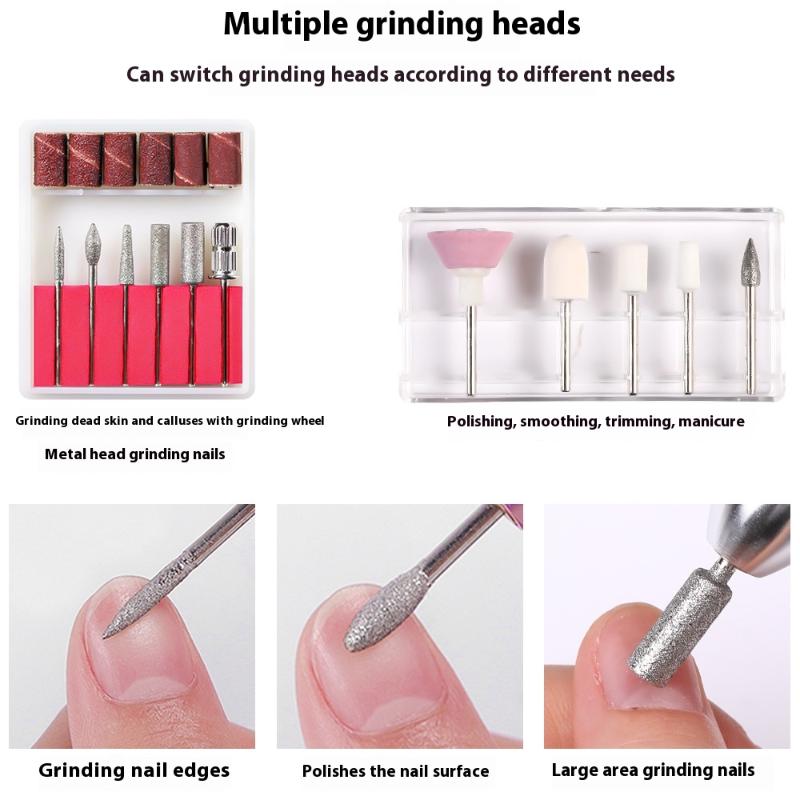 16000RPM Professional Electric Nail Drill Machine High Speed Nail Sander For Manicure Milling Cutter Set Gel Polish Remover Tool