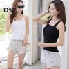 Women Tank Tops Suspender Style Square Collar Sleeveless Vest Solid Color Slim Fit Camisole Summer Bottoming Tops