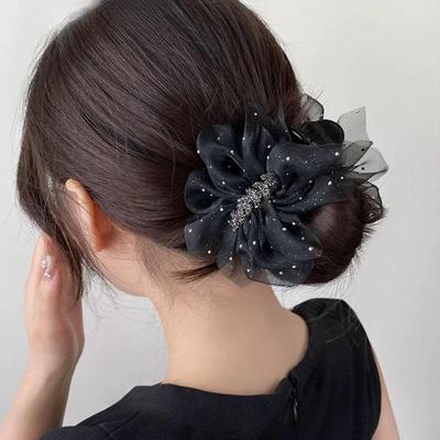 1 szt. Elegancka Spinka do Włosów z Kłosem Pszenicy i Węzłem Motylkowym Dla Kobiet Klips do Koka na Tył Głowy Klips do Koka Wszechstronny Klips Rekin