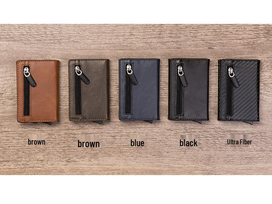 Anti-Theft RFID Zipper Card Holder with NFC Shielding