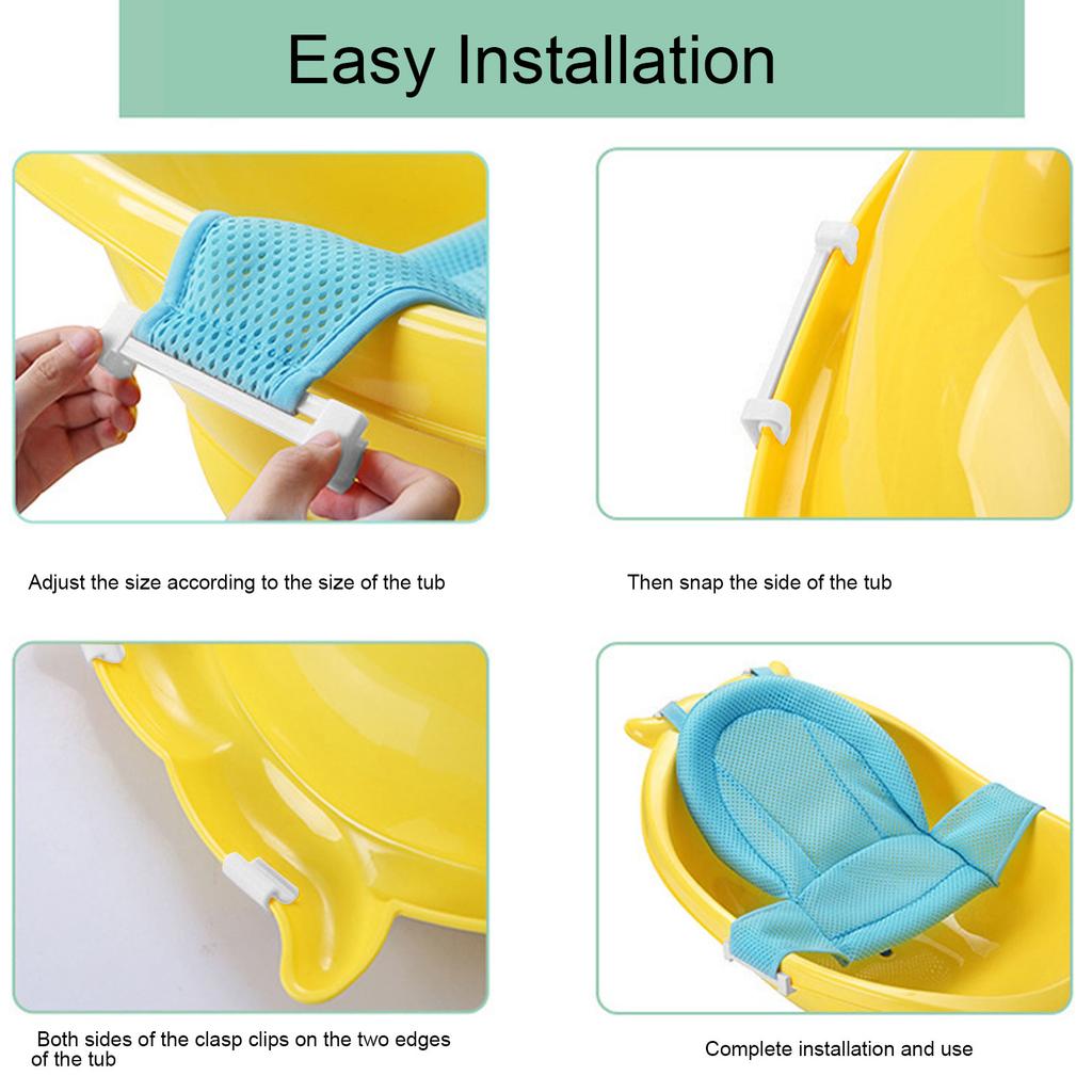 Baby Bath Net Breathable Prevent Slip Infant Bathtub Mesh Mat for Newborn Shower