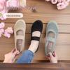 Breathable Slip-on Low Heel Flat Shoes for Middle-aged Women