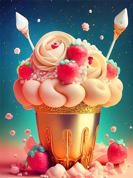 Diamond Painting Sammlung Kuchenbecher Voll Quadratisch/rund Stickerei Essen Landschaft Mosaik 5d DIY Heimdeko