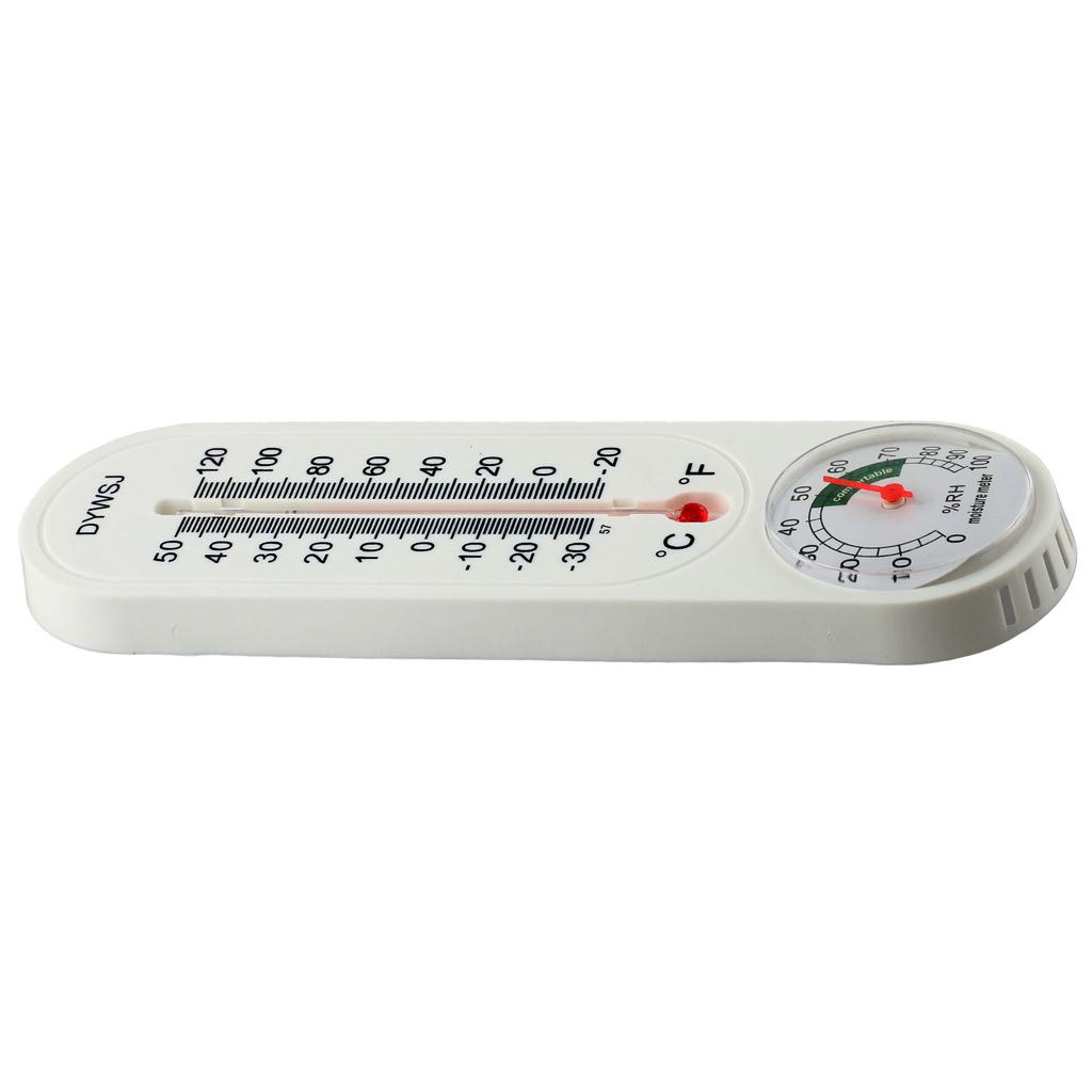 Igrometro Termometro per Incubazione Design Due in Uno -30~50°C Misuratore di Umidità Grande da Parete 23*6cm Analogico Nuovo di Zecca
