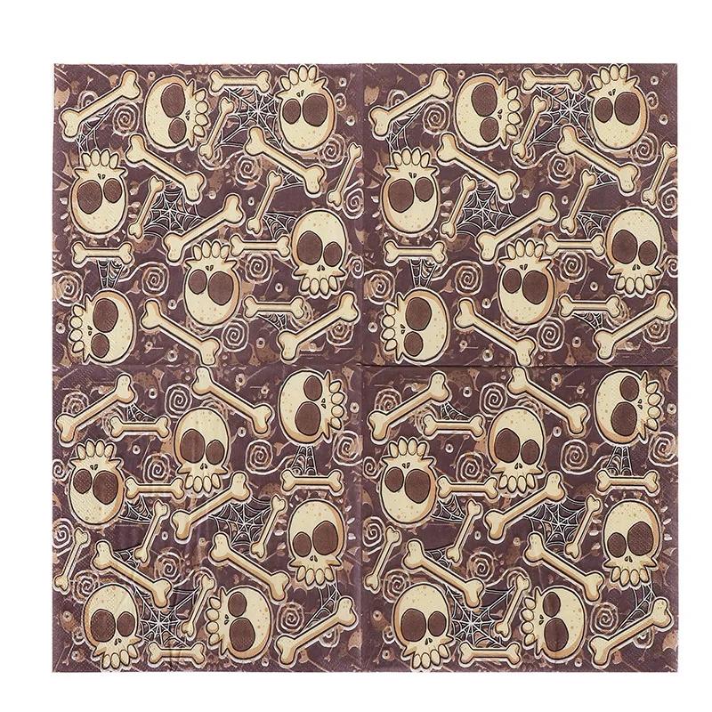 20pcs/Pac 33*33cm 2-Ply Disposable Party Napkin Halloween Pattern