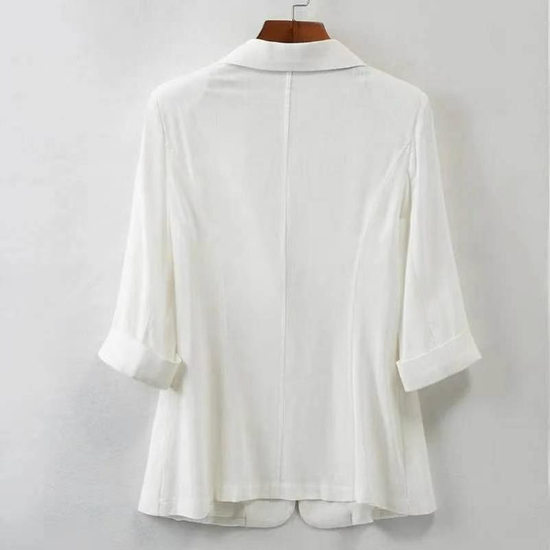 Short Summer Small Suit Jacket Women's Slim Slimming Plus Size Three-quarter Sleeve Thin Casual Sunscreen Jacket