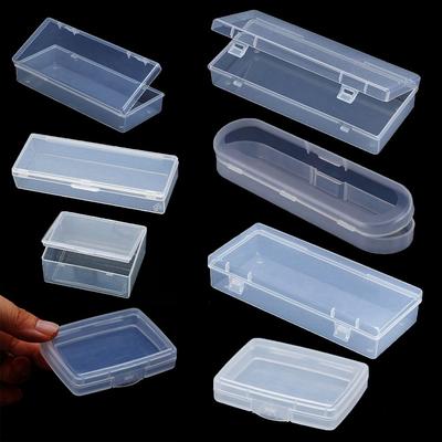8 Sizes Small Square Clear Plastic Storage Box For Jewelry Diamond Embroidery Craft Bead Pill Home Storage Supply Storage Box