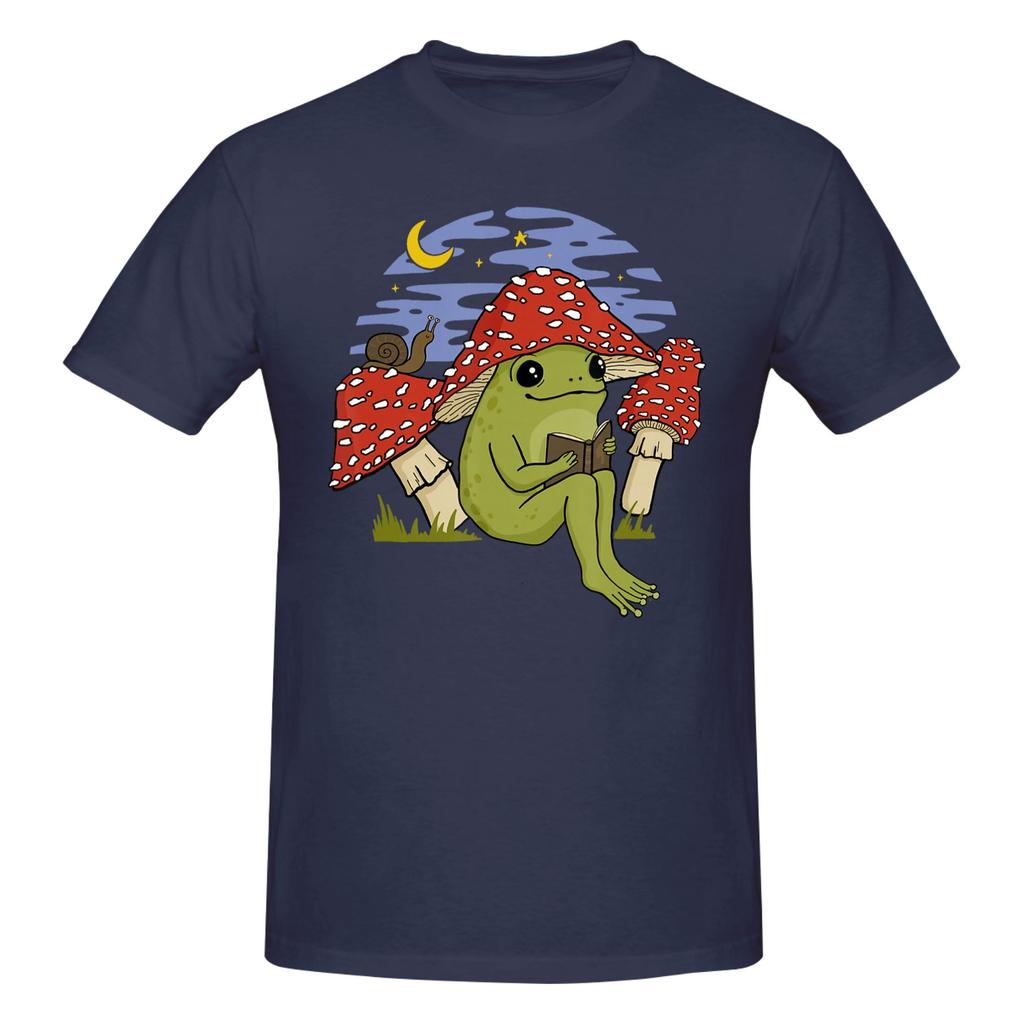 Piece Goblincore Book Lover Novelty  Cotton TShirt Funny Frog Meme Tees Tops For Unisex