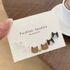 Exquisite Cute Cat Stud Earring for Women Sweet Girls Resin Small Earrings Set Korean Fashion Jewelry Accessories Gifts