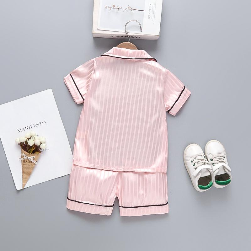 New Summer Baby Girls Clothes Suit Children Sleepwear Shirt Shorts 2Pcs/Sets Kids Boys Pajamas Toddler Costume Infant Tracksuits