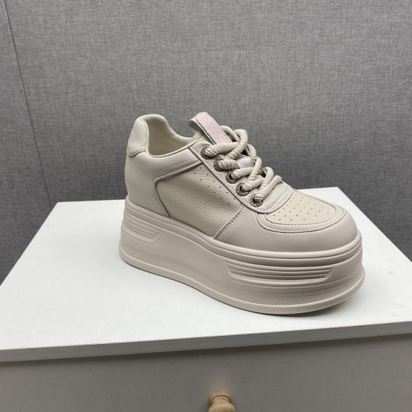 

Модные кроссовки сетка женская обувь платформа дышащие розы толстая подошва мода 2025 весна увеличенные внутренние натуральная кожа женские 35