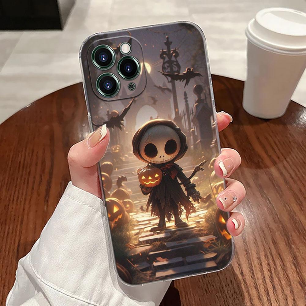 Phone Case For iPhone 17 Pro Max 17E 11 12 13 14 15 16 Pro Max Plus 17 Air 16E 7 Soft Cover Cute Baby Jack Skellington Halloween