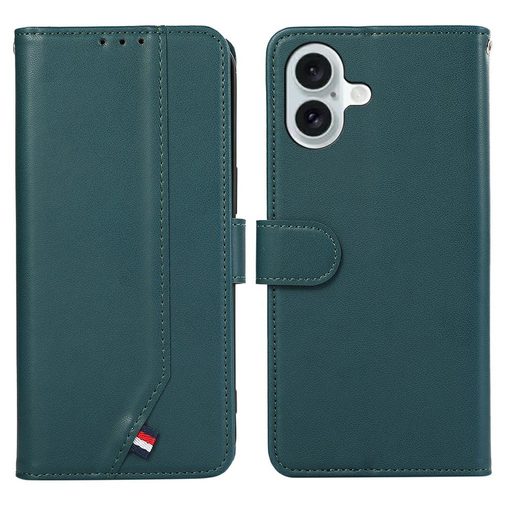 

For iPhone 17 Case RFID Blocking Flip Leather Phone Cover Green
