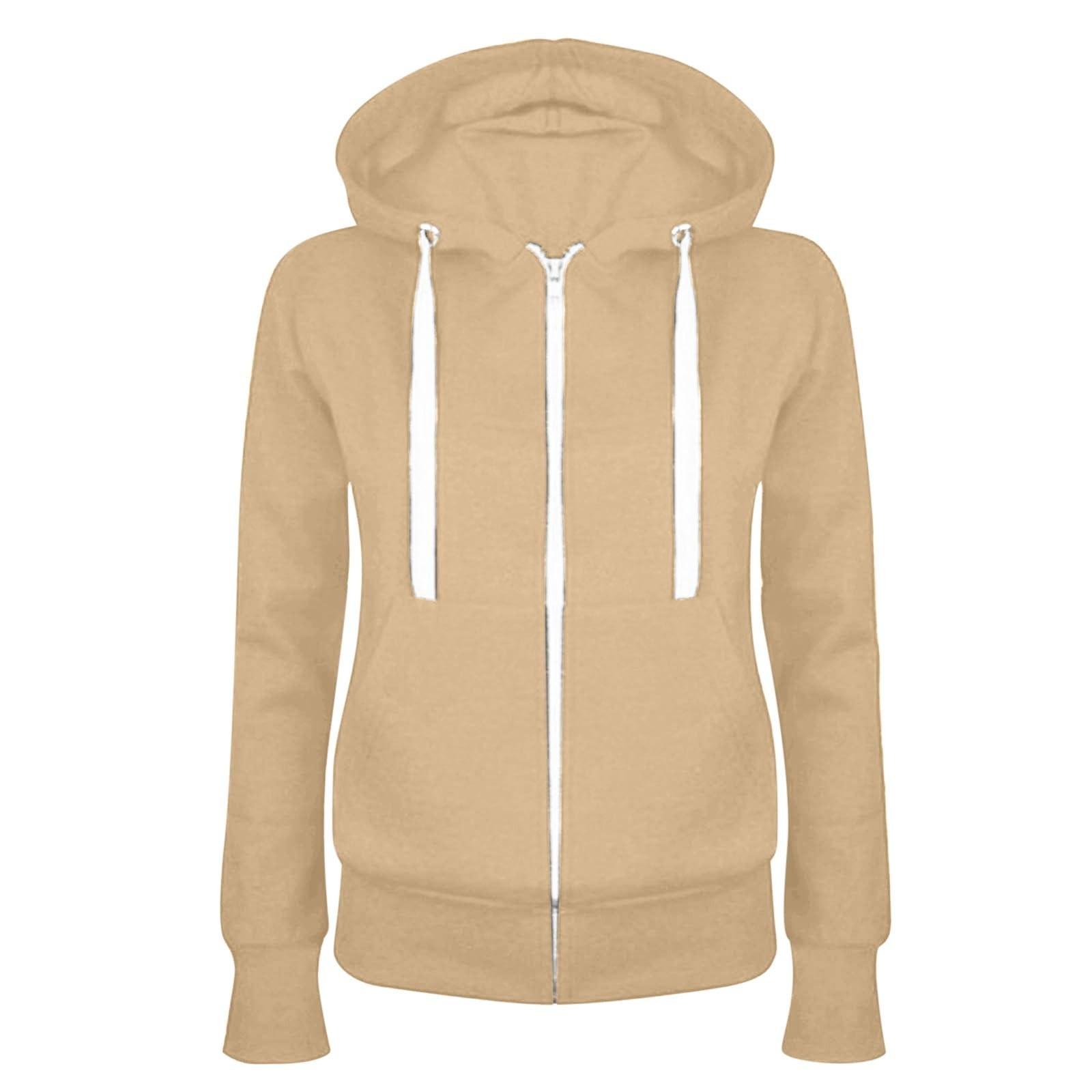 Women s Casual Full Zip Up Hoodie Sweatshirt with Drawstring Hood and Pockets Comfortable and Stylish S