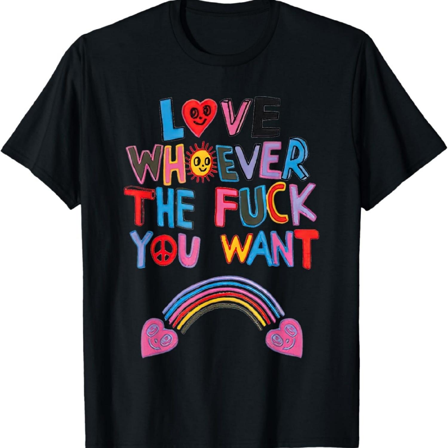 Love Whoever The Fuck You Want Rainbow T-Shirt XXXXXL разноцветный