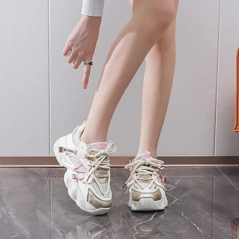 Size In The Forest Sneakers Beige Chunky Spring Boots Women Shoes Trainers For Womans Sports Tenni Runings Casuall