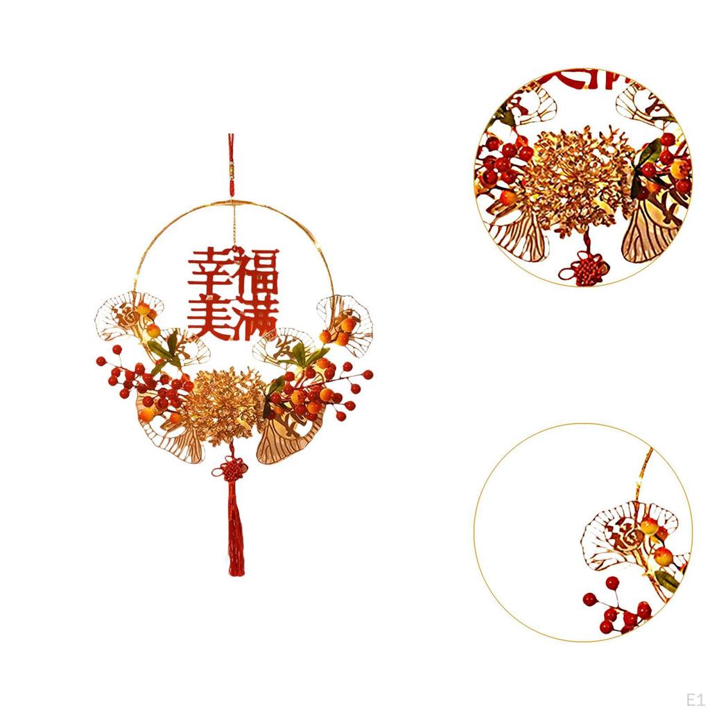Lunar Year Floral Wreath for Home Celebration