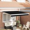 Manual Retractable Awning vidaXL Black 300x250 Cm 3330045