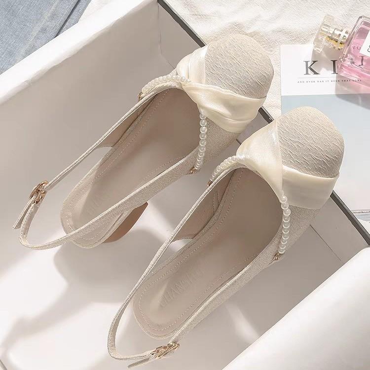 Square Toe Women Sandals Mid Heels Pumps Summer Designer Casual Woman Slippers 2025 Brand Trend Dress Zapatos De Mujer