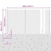 Chain Link Fence with Posts 10 x 1.5 m (W x H) Hot Dip Galvanized Steel