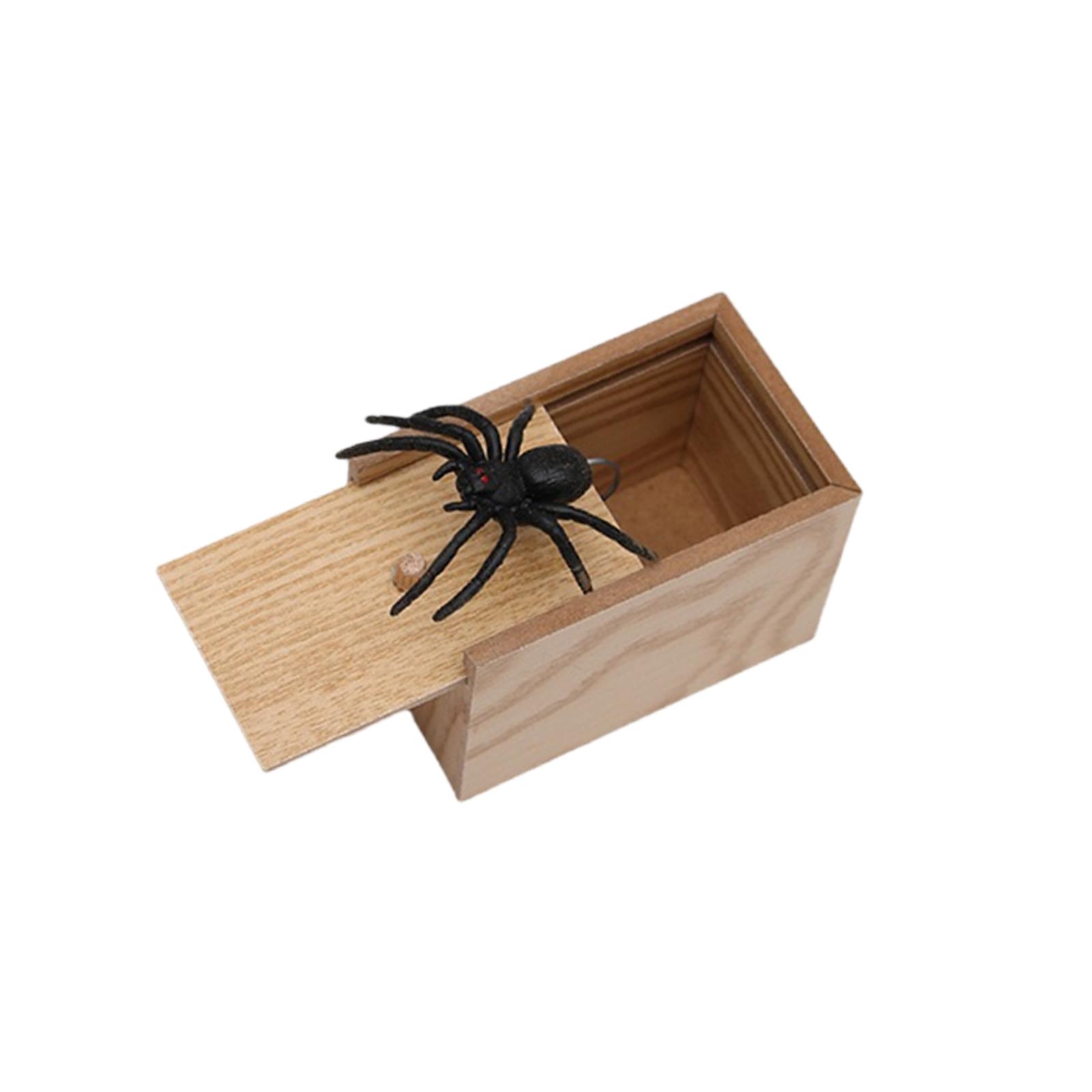 

Игрушки для розыгрышей Коробка для розыгрышей Паук Предметная коробка Страшный Ужас Маленькая Деревянная Коробка